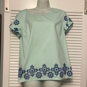 Vineyard Vines cotton eyelet blouse L